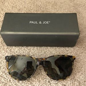 Paul & Joe- Flat TopRoundFrame Tortoise Sunglasses